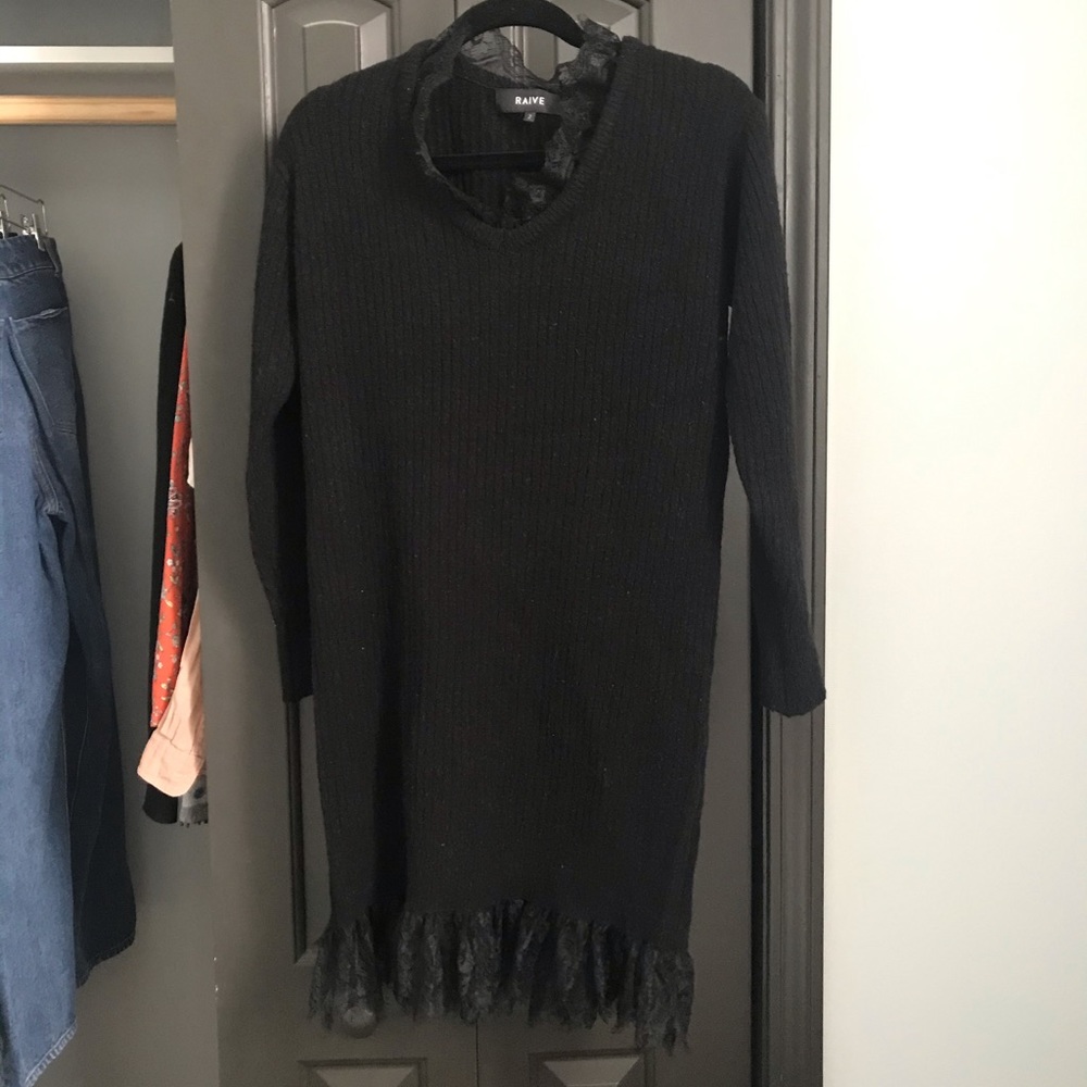 Black sweater dress